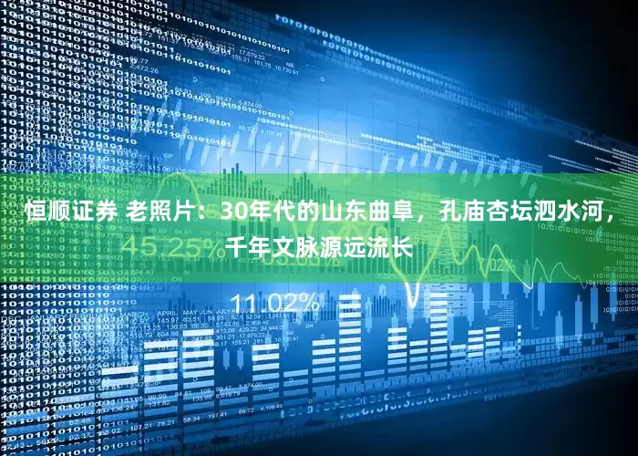 恒顺证券 老照片:30年代的山东曲阜,孔庙杏坛泗水河,千年文脉源远流长